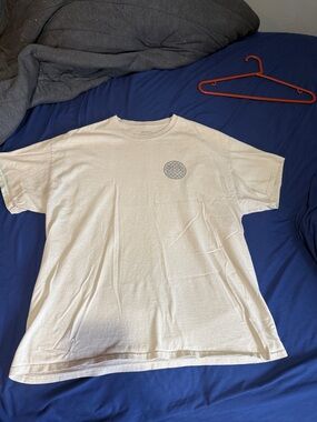 Brixton Off-White Short Sleeve Crew T-Shirt with Chest Emblem